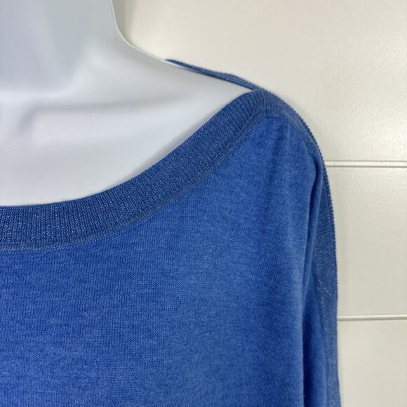 Lilly Pulitzer Boatneck Cobo Sweater Heathered Coastal Blue sz L - Picture 5 of 8